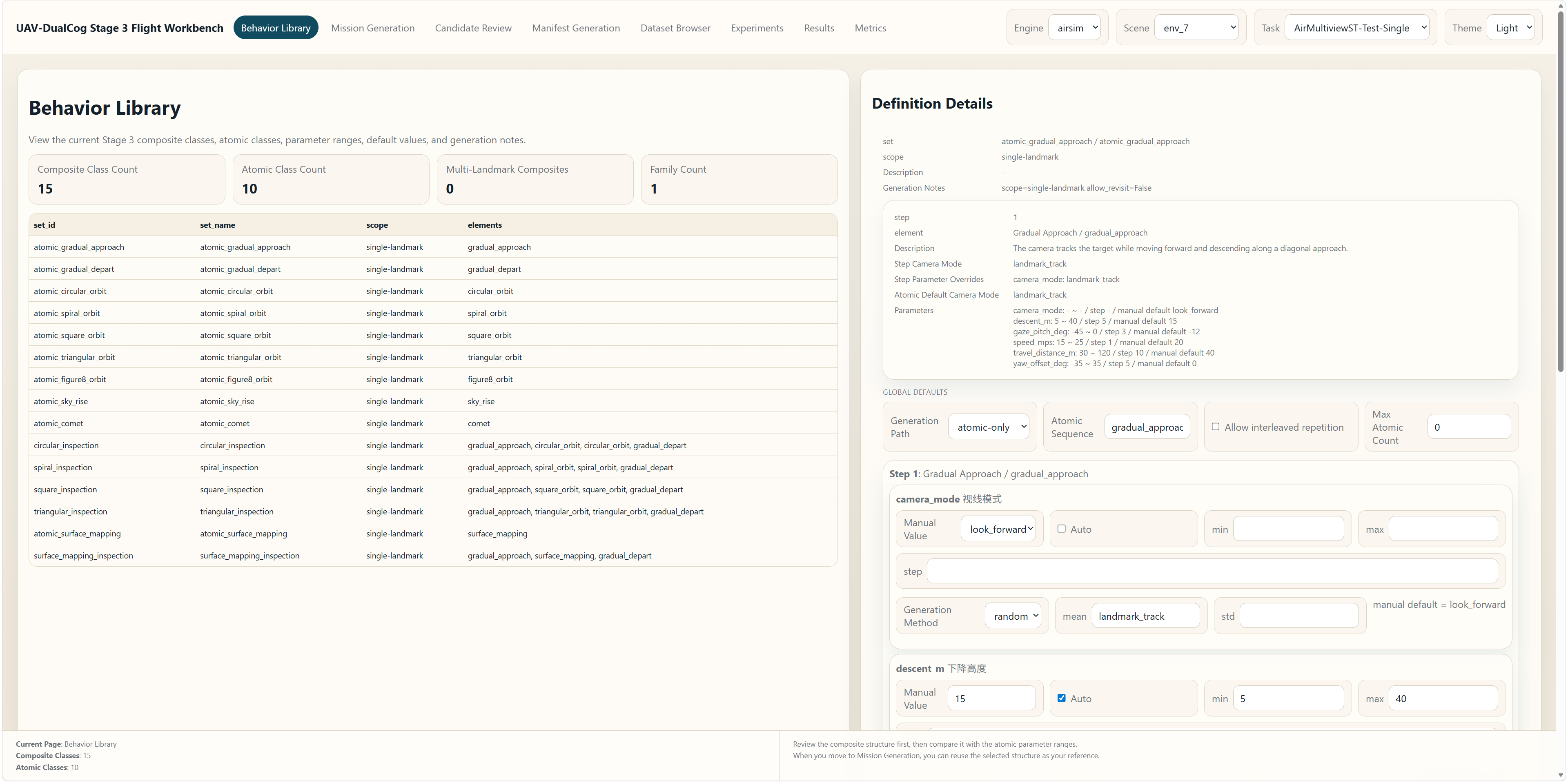 Stage 3 behavior library