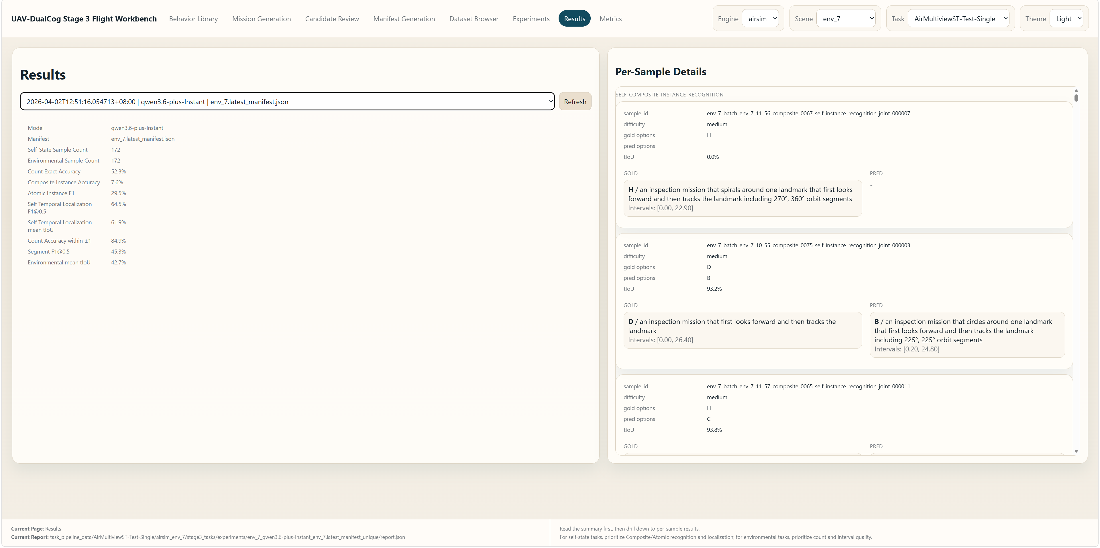 Stage 3 results page